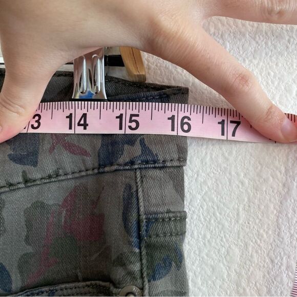 Hudson Jeans Krista Printed Super Skinny Bramble Green Jeans Pants Size 29 - Picture 14 of 14